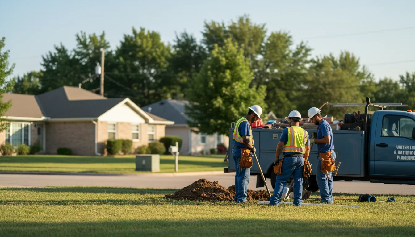 Residential water line and bathroom plumbing service in Kintyre, ND